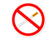 No smoking sign isolated on the white background