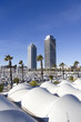 The port and the twin towers