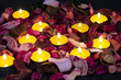 Candles and roses for Valentine