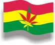 Flag with cannabis