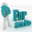 Person makes presentation of new homes for sale