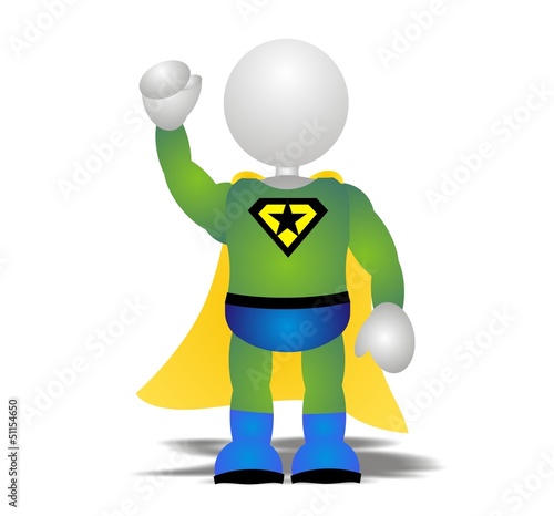 Vector: super hero (3D people) super hero (3D people)