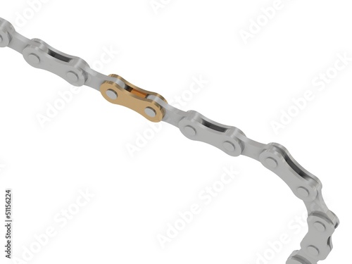 Illustration: Steel chain of sports bike Steel chain of sports bike
