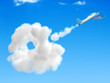 Photo: 3D airplane flying in the sky 3D airplane flying in the sky