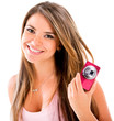 Happy Woman With A Camera Happy Woman With A Camera