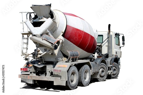 Photo: Camion malaxeur à béton Camion malaxeur à béton