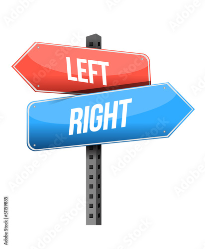 Illustration: left, right road sign illustration design left, right road sign illustration design