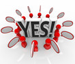 Yes Approval Acceptance People Speech BubblesTalking