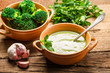 Photo: Soup made of fresh broccoli, garlic and parsley Soup made of fresh broccoli, garlic and parsley