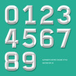 Modern alphabet number colour style. Vector illustration.