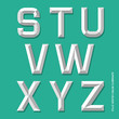 Alphabet modern colour style. Vector illustration.