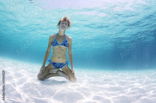 Photo: Yoga underwater Yoga underwater