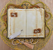 Photo: Vintage gold diary with decoration Vintage gold diary with decoration