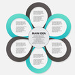 Concept of colorful circular banners in flower form for differen