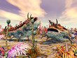 Alien Planet with Alien Creatures