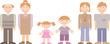 happy big family with children