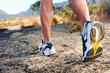 man feet running