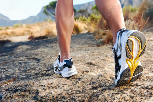 Photo: man feet running man feet running