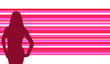 Rosa Hintergrund Frau Retro Vector