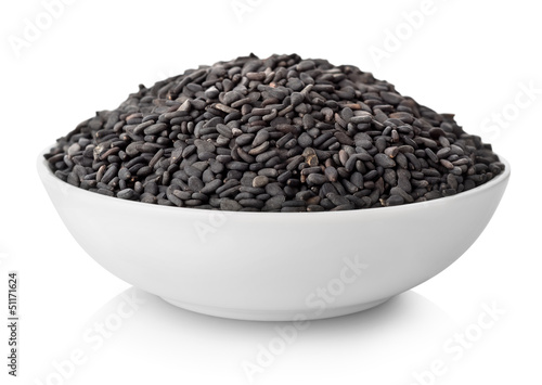 Photo: Black sesame in plate Black sesame in plate