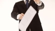 man breaking a contract