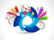 abstract rainbow rounded explode circle