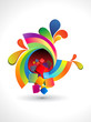 abstract rainbow rounded circle