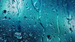 Water drops at blurred background, covered with water drops - co