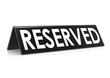 Reserved in black