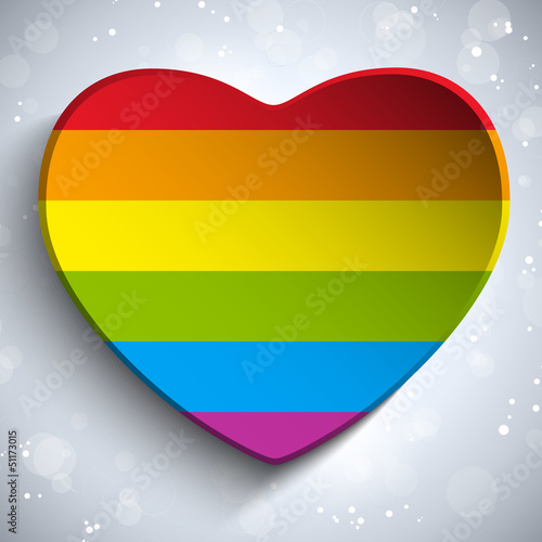 Vector: Gay Flag Heart Striped Sticker Gay Flag Heart Striped Sticker