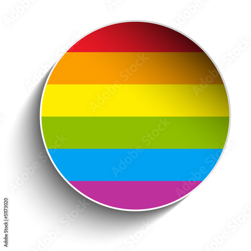 Vector: Gay Flag Circle Striped Sticker Gay Flag Circle Striped Sticker