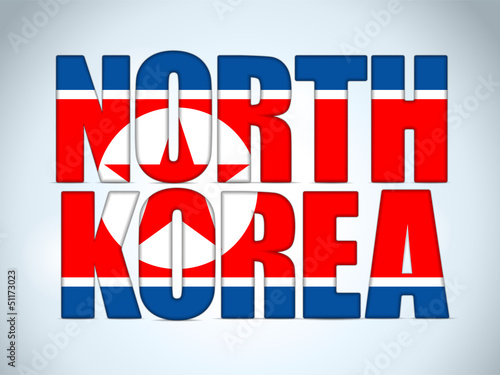 Vector: North Korea Country Letter Background North Korea Country Letter Background