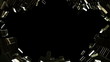 Video: Cracked and Shattered black glass with slow motion. Alpha Cracked and Shattered black glass with slow motion. Alpha