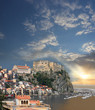 Scilla, Castle on the rock in Calabria, Italy