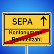Schild Kontonummer Bankleitzahl - SEPA