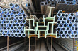 Metal pipe and I-beam for construction industrial