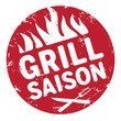 Stempel Rot Grillsaison vektor