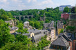 Old town and arch railway bridge in the City of Luxembourg 