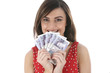 Woman Holding Money