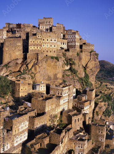 Photo: View on Hajjarrah,Yemen, at sunset View on Hajjarrah,Yemen, at sunset