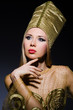 Young model in personification of egyptian beauty