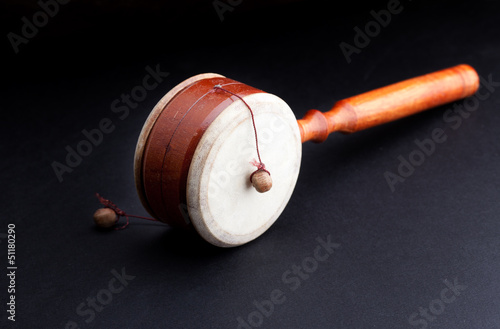 Photo: toy drum over black toy drum over black