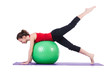 Young Woman With Ball Exercisi...