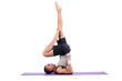 Man Doing Exercises On White