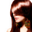 Fashion Woman Portrait. Stylish Model. Beauty Makeup