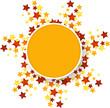 Label on the stars background