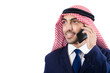 Arab businessman isolated on white