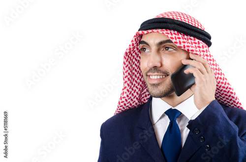 Photo: Arab businessman isolated on white Arab businessman isolated on white