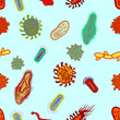 bactery seamless pattern