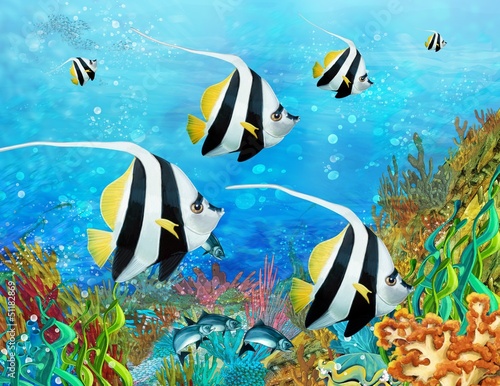  The coral reef - illustration for the children